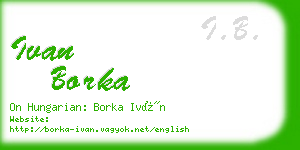 ivan borka business card